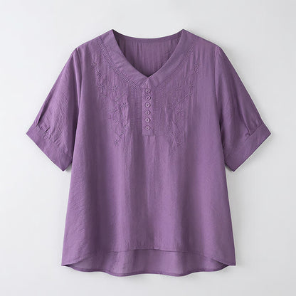 Bestickte, lässige Bluse in Übergröße - image 16