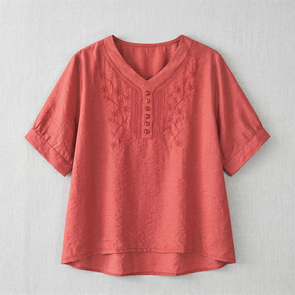 Bestickte, lässige Bluse in Übergröße - image 19