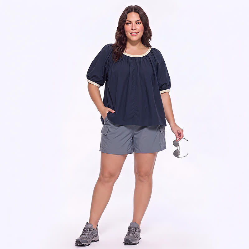 Lässige Bluse mit Kontrastbesatz für jeden Tag - image 6