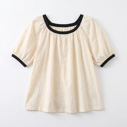 Lässige Bluse mit Kontrastbesatz für jeden Tag - image 8