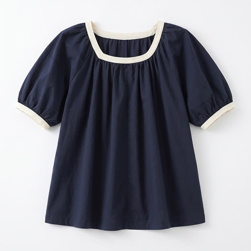 Lässige Bluse mit Kontrastbesatz für jeden Tag - image 9