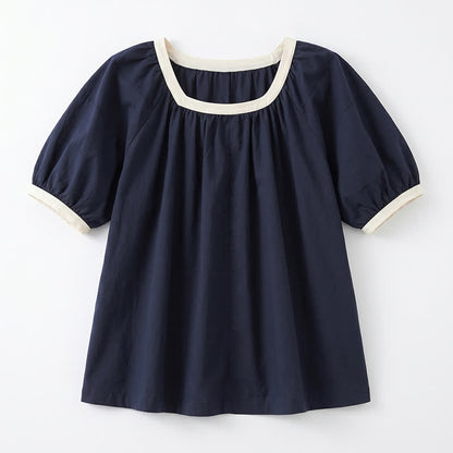Lässige Bluse mit Kontrastbesatz für jeden Tag - image 9