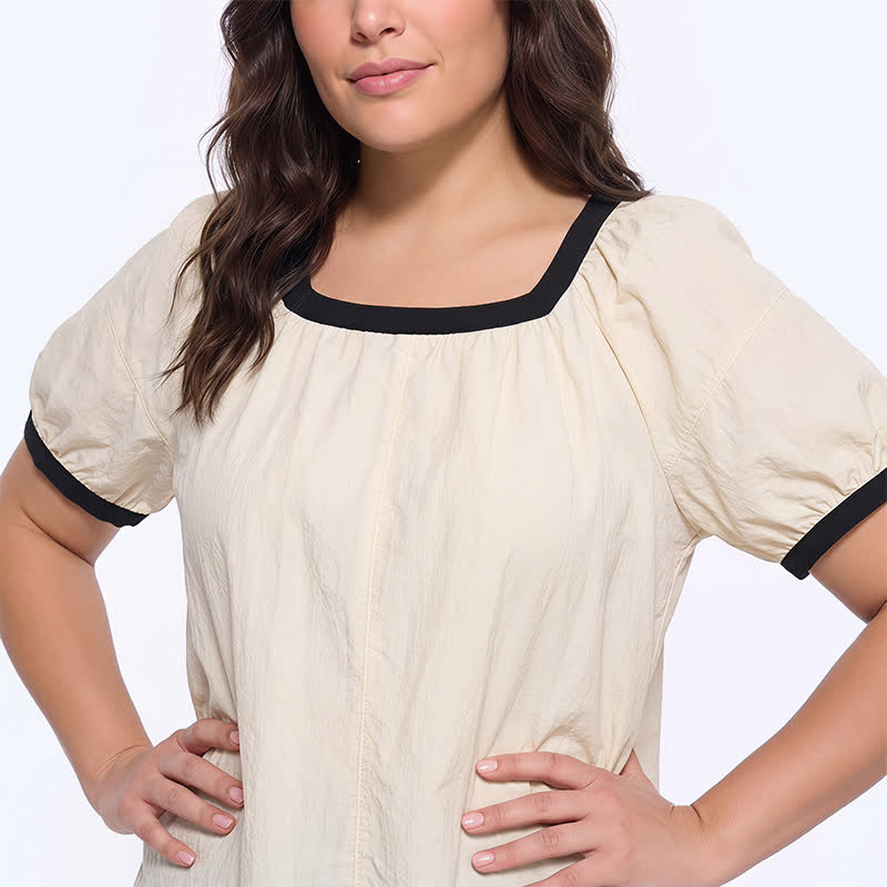 Lässige Bluse mit Kontrastbesatz für jeden Tag - image 3
