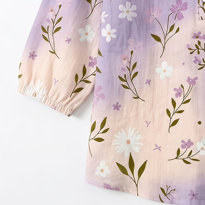 Bluse mit Blumenmuster und eckigem Ausschnitt in Übergröße - image 31