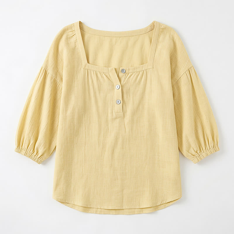 Bluse mit Blumenmuster und eckigem Ausschnitt in Übergröße - image 29