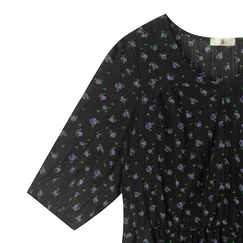 Plus Size Bluse aus Chiffon mit floralem Schößchen - image 4