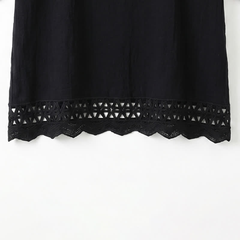 Bluse in Übergröße mit Spitzenbesatz und kurzen Ärmeln - image 11