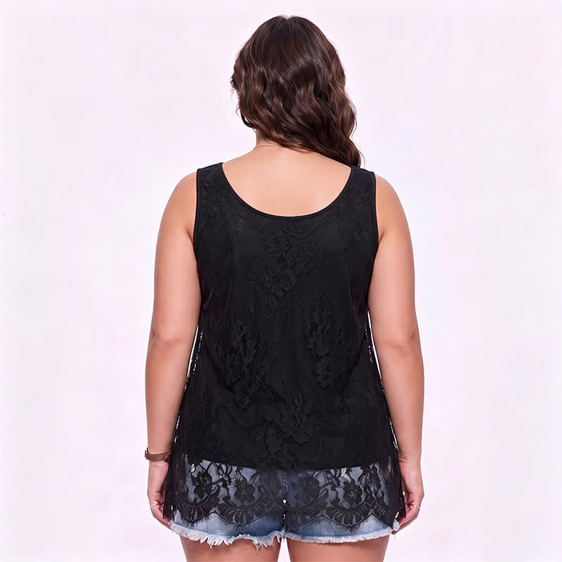 Bluse aus Spitzenmesh in Übergröße - image 1