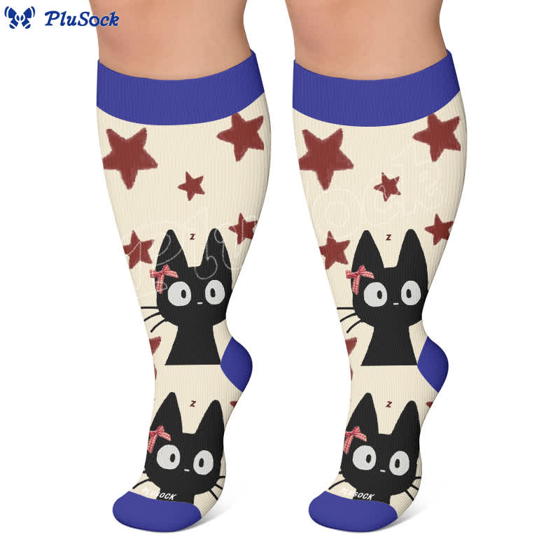 Cat Star Kompressionsstrümpfe in Übergröße - image 6