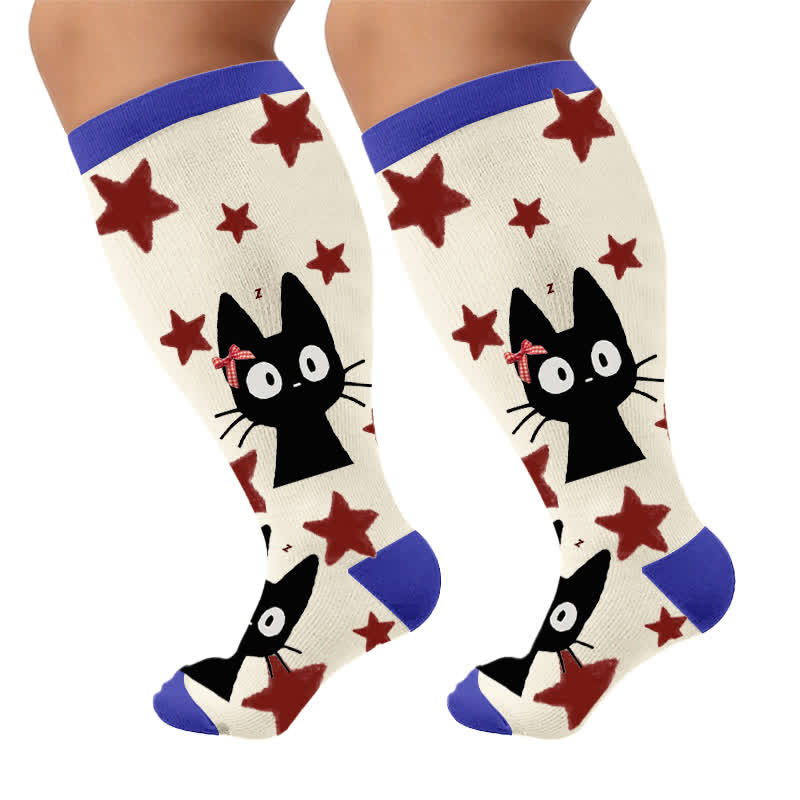 Cat Star Kompressionsstrümpfe in Übergröße - image 9