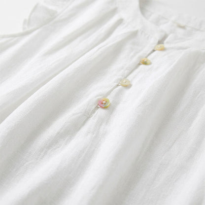 Ärmellose Bluse mit Rüschenbesatz in Übergröße - image 9