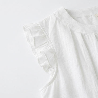 Ärmellose Bluse mit Rüschenbesatz in Übergröße - image 10