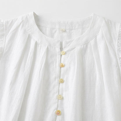 Ärmellose Bluse mit Rüschenbesatz in Übergröße - image 8