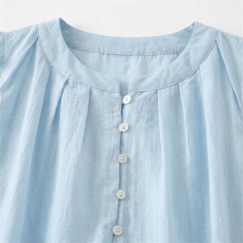 Ärmellose Bluse mit Rüschenbesatz in Übergröße - image 12