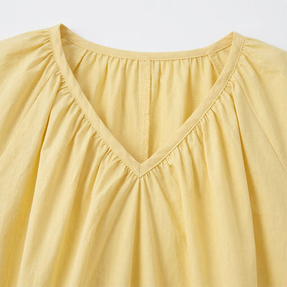 Plus Size Top mit V-Ausschnitt und Raffung - image 13