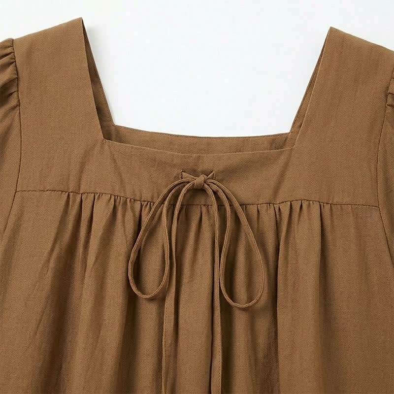 Bluse in Übergröße mit Vintage-Stil und eckigem Ausschnitt - image 15