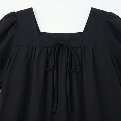 Bluse in Übergröße mit Vintage-Stil und eckigem Ausschnitt - image 13