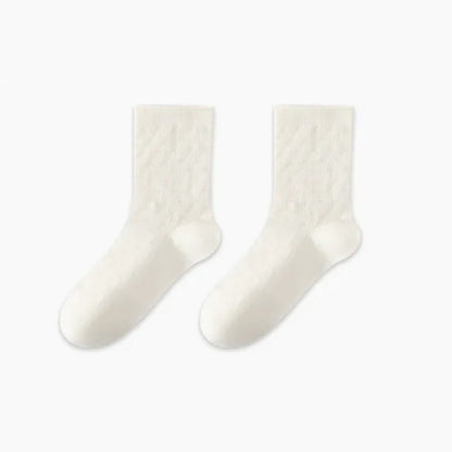 Weiche, gerippte, milchweiße Viertelsocken (3 Paar) - Weiß-B - EU36-47 (US3-13) - image 5