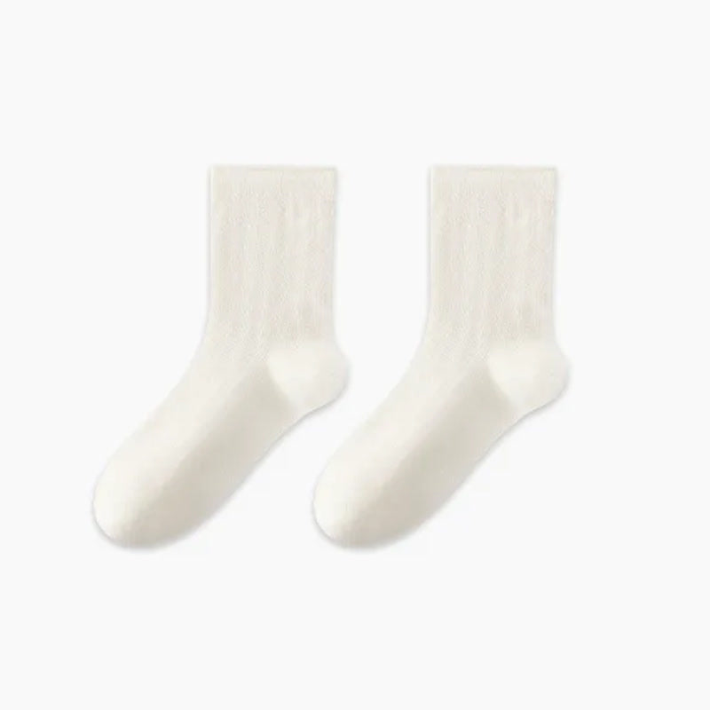 Weiche, gerippte, milchweiße Viertelsocken (3 Paar) - Weiß-C - EU36-47 (US3-13) - image 6