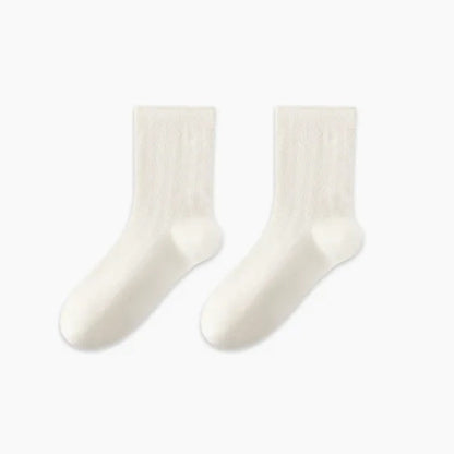 Weiche, gerippte, milchweiße Viertelsocken (3 Paar) - Weiß-C - EU36-47 (US3-13) - image 6