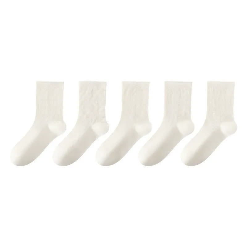 Weiche, gerippte, milchweiße Viertelsocken (3 Paar) - image 10