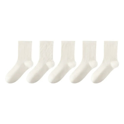 Weiche, gerippte, milchweiße Viertelsocken (3 Paar) - image 10