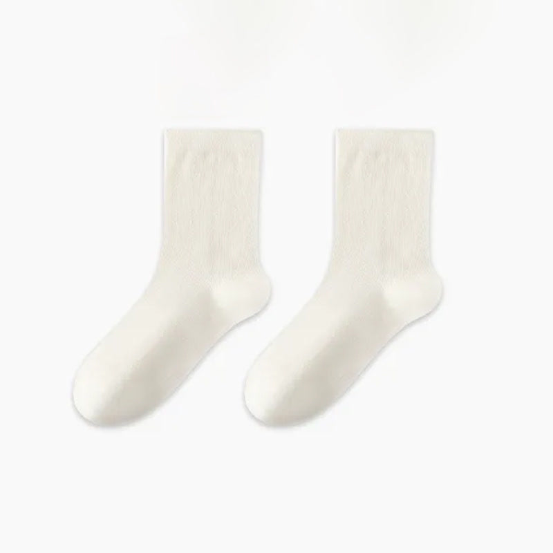 Weiche, gerippte, milchweiße Viertelsocken (3 Paar) - image 9