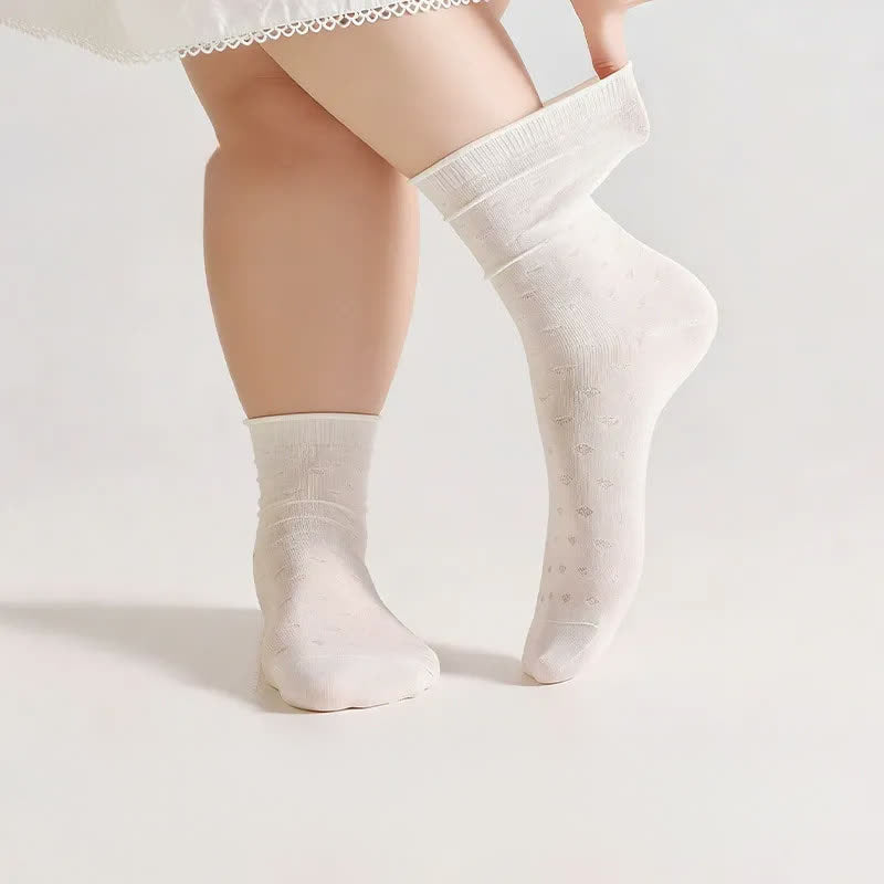 Weiche, gerippte, milchweiße Viertelsocken (3 Paar) - image 1