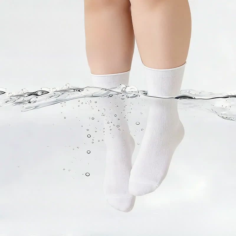 Weiche, gerippte, milchweiße Viertelsocken (3 Paar) - image 2