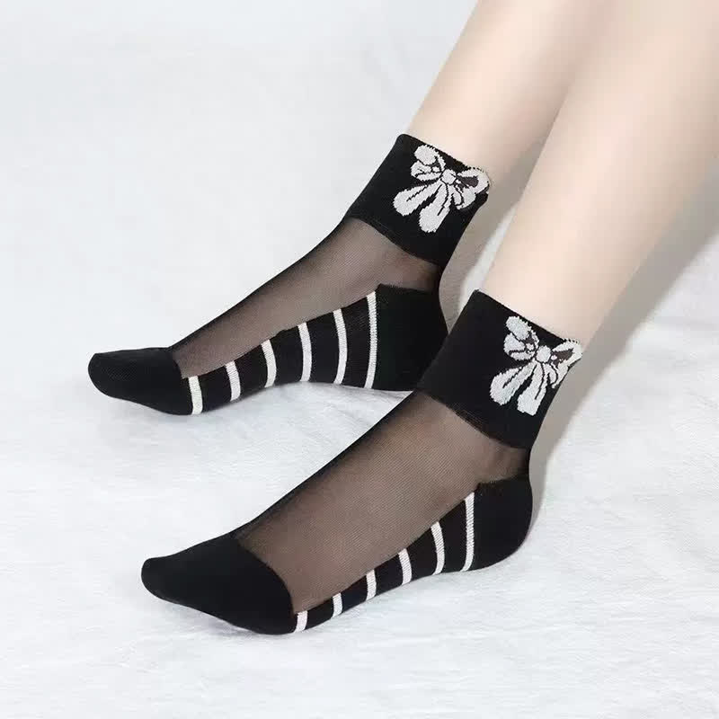 Niedliche Bären-Netzsocken (10 Paar) - Schwarz-B - EU35-40 (US2-7) - image 2
