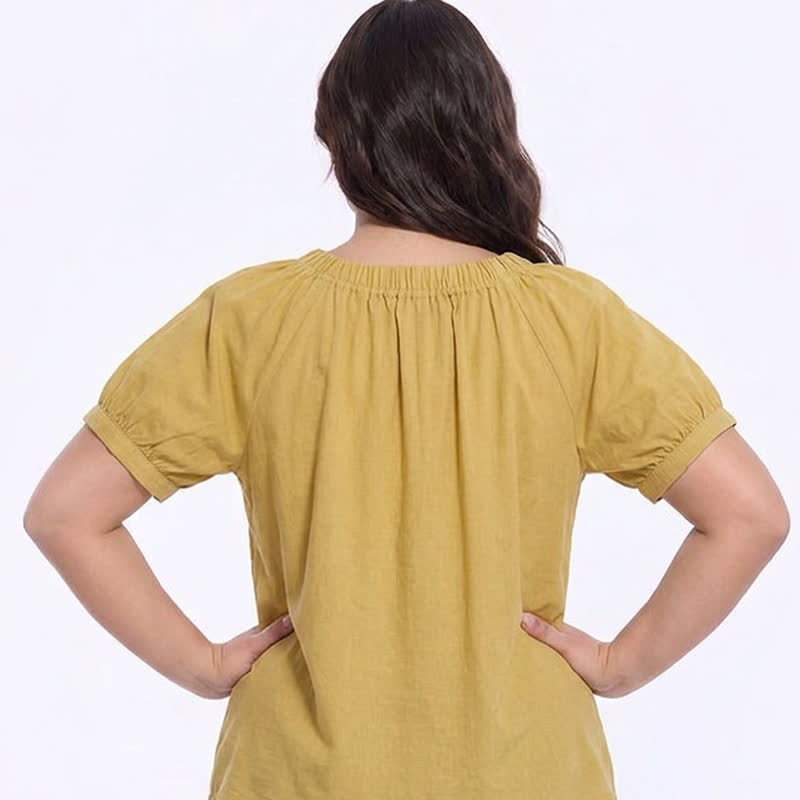 Vintage Bluse mit Bindekragen und Knopfleiste - image 8