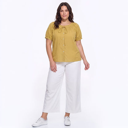Vintage Bluse mit Bindekragen und Knopfleiste - image 10