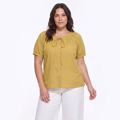 Vintage Bluse mit Bindekragen und Knopfleiste - image 6