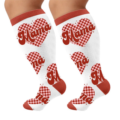 Plus Size Cherry Bow Mama Kompressionsstrümpfe - image 9