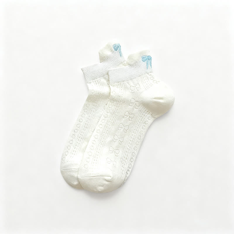 Luftige, kniehohe Netzsocken (6 Paar) - Weiß-A - EU36-40 (US3-7) - image 4