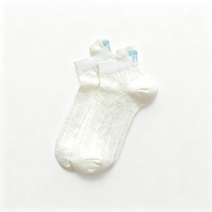 Luftige, kniehohe Netzsocken (6 Paar) - Weiß-A - EU36-40 (US3-7) - image 4