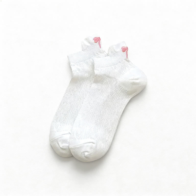 Luftige, kniehohe Netzsocken (6 Paar) - Weiß-B - EU36-40 (US3-7) - image 8