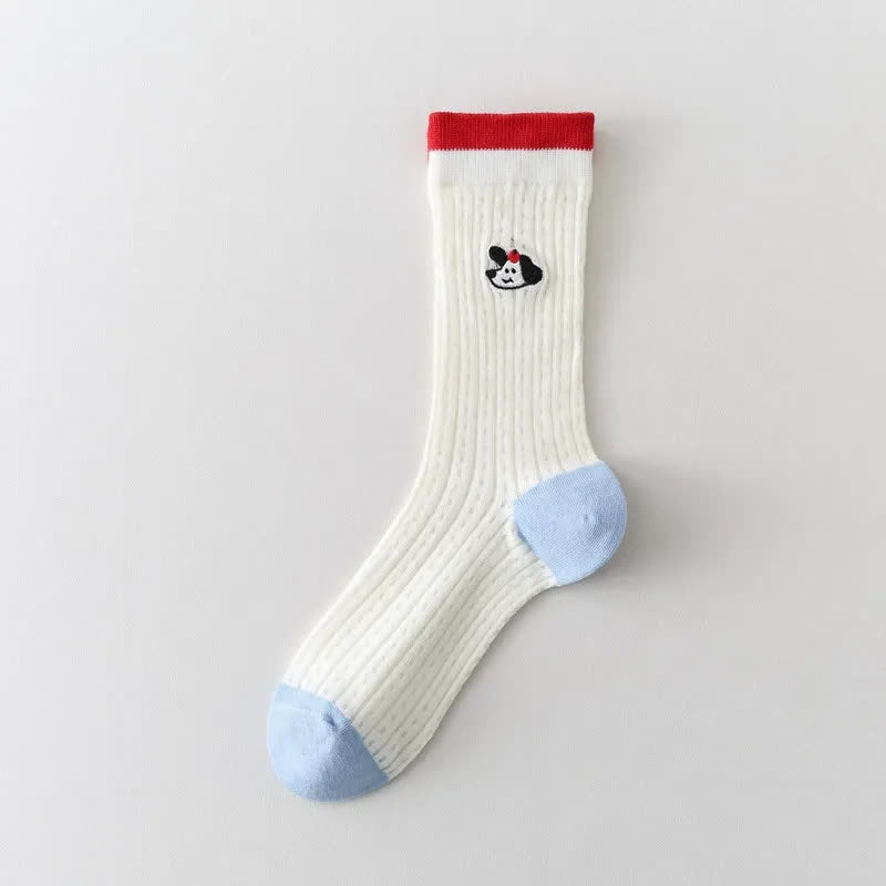 Gepunktete, transparente Viertelsocken aus Netzgewebe (4 Paar) - Kleiner Hund - EU35-40 (US2-7) - image 4
