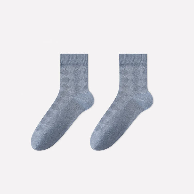 Weiche Argyle-Strick-Viertelsocken (4 Paar) - Blau - EU40-45 (US7-11) - image 5