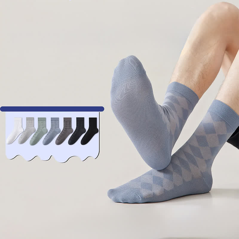Weiche Argyle-Strick-Viertelsocken (4 Paar) - image 0