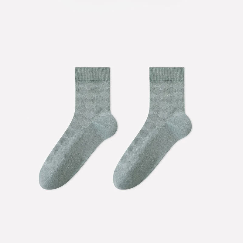 Weiche Argyle-Strick-Viertelsocken (4 Paar) - Grün - EU40-45 (US7-11) - image 8