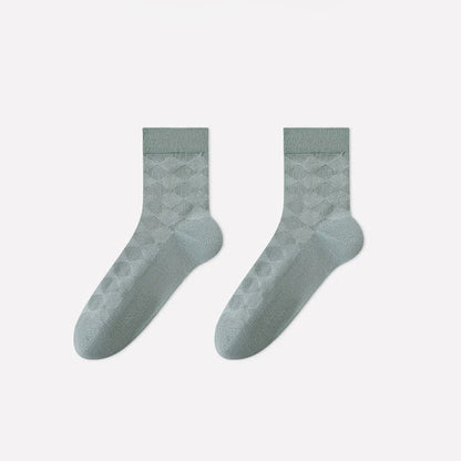 Weiche Argyle-Strick-Viertelsocken (4 Paar) - Grün - EU40-45 (US7-11) - image 8