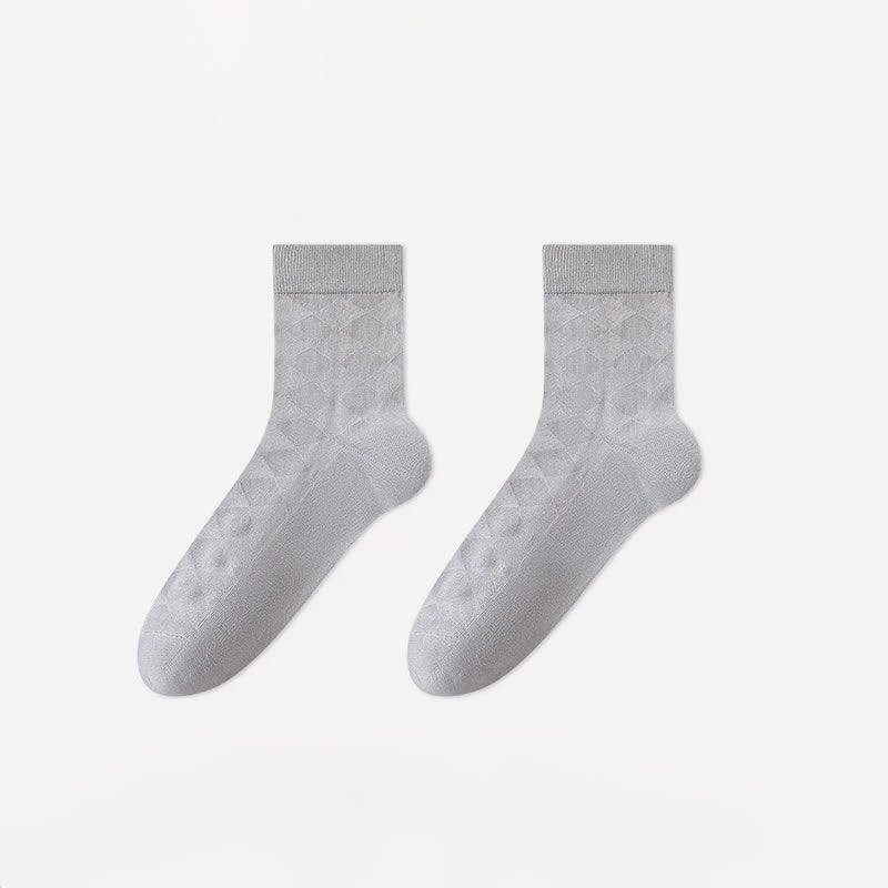 Weiche Argyle-Strick-Viertelsocken (4 Paar) - Hellgrau - EU40-45 (US7-11) - image 9