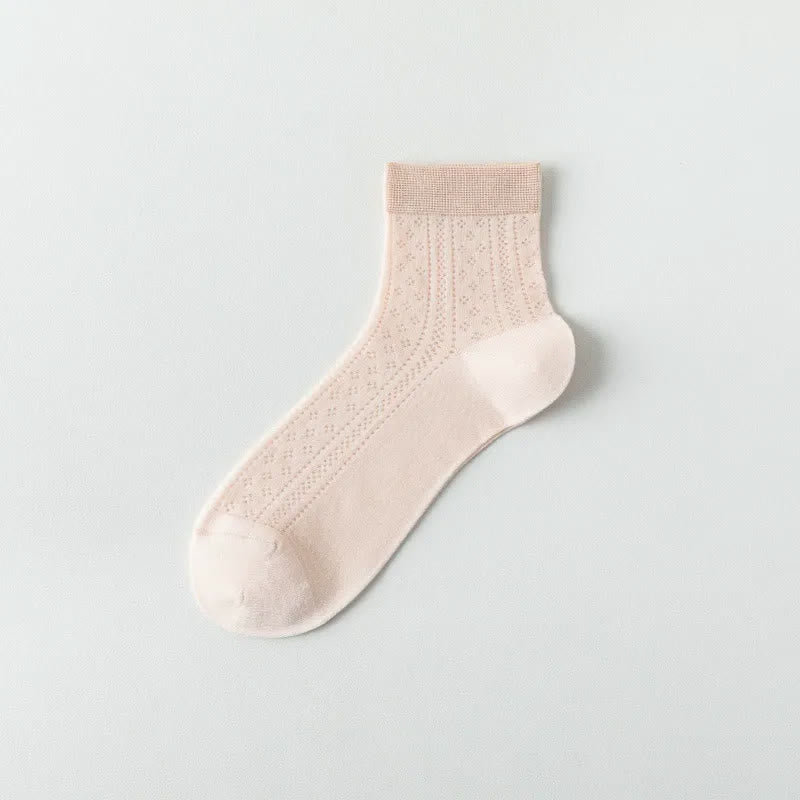 Atmungsaktive Viertelstrümpfe aus Air-Mesh (7 Paar) - Rosa - EU36-40 (US3-7) - image 11