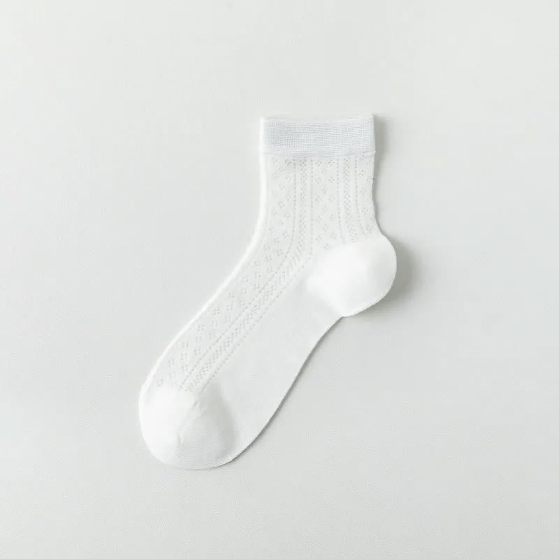 Atmungsaktive Viertelstrümpfe aus Air-Mesh (7 Paar) - Weiß - EU36-40 (US3-7) - image 5