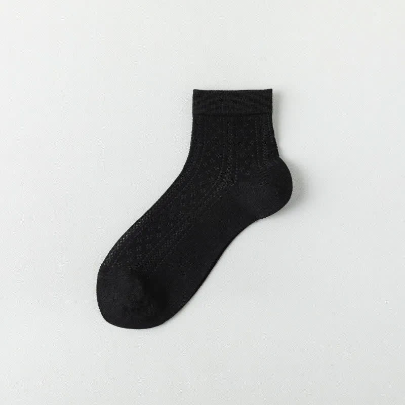 Atmungsaktive Viertelstrümpfe aus Air-Mesh (7 Paar) - Schwarz - EU36-40 (US3-7) - image 10