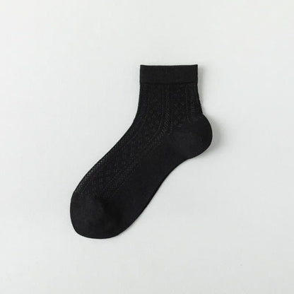 Atmungsaktive Viertelstrümpfe aus Air-Mesh (7 Paar) - Schwarz - EU36-40 (US3-7) - image 10
