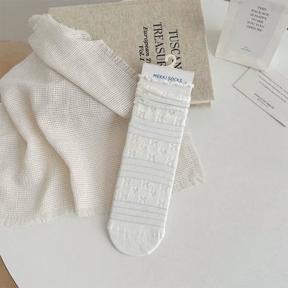 Weiche Jacquard-Viertelsocken (5 Paar) - Weiß - EU35-41 (US2-7,5) - image 4