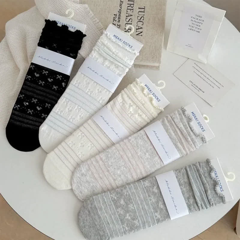 Weiche Jacquard-Viertelsocken (5 Paar) - Mehrfarbig - EU35-41 (US2-7,5) - image 8