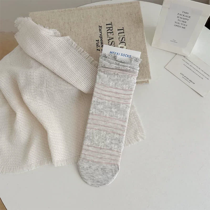 Weiche Jacquard-Viertelsocken (5 Paar) - Hellgrau - EU35-41 (US2-7,5) - image 3
